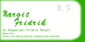 margit fridrik business card